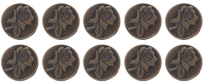 셀프 허리조절 수선용 A타입 단추 17mm, 장미브론즈, 10개