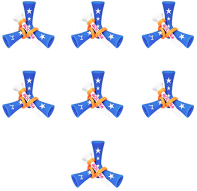 골프디아 티더라 삼발이 골프티 7p, 블루, 7개