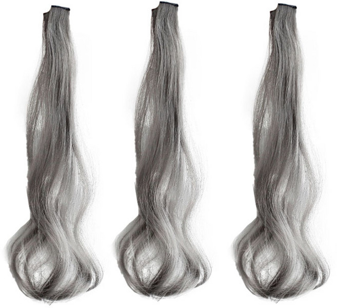 빈템 유니크한 컬러 패션 헤어 피스, 그레이, 3개