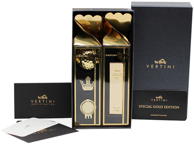 베르티니 골프공 + 왕관 볼마커 + 골드바 골프티 홀더 세트, 혼합색상, 1세트