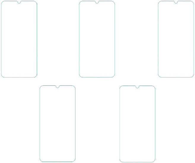 카카오 리틀프렌즈폰3 방탄 9H 강화유리 휴대폰 액정 보호필름 5p 세트, 1세트