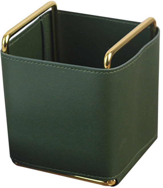 내일의공간 가죽 연필 꽂이, 그린, 1개
