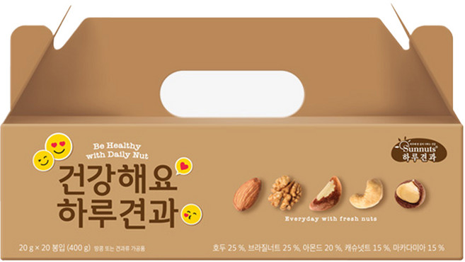 SUNNUTS 每日堅果隨身包 20包入, 400g, 1盒