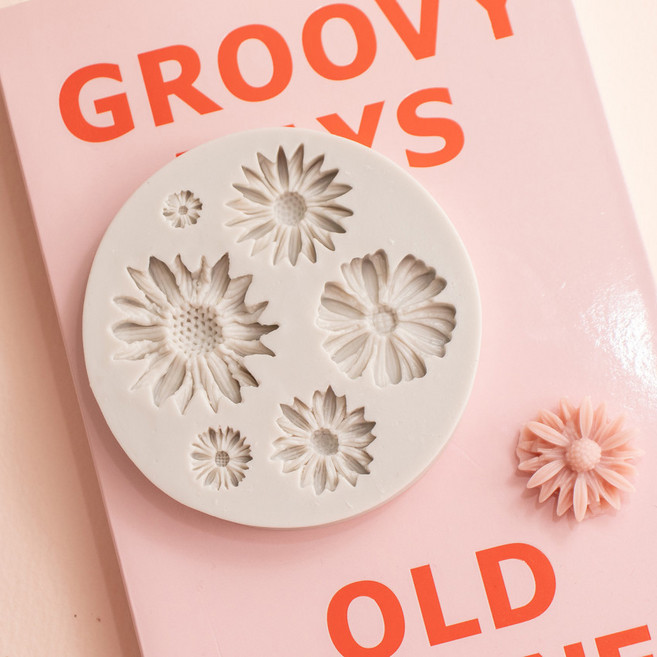 앵글띵 사계절 꽃 데코모음 6구 실리콘몰드