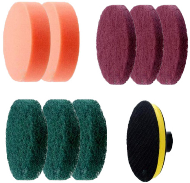 스매쉬 드릴 수세미 폴리싱 9종 세트 SMH9PCS, 1세트