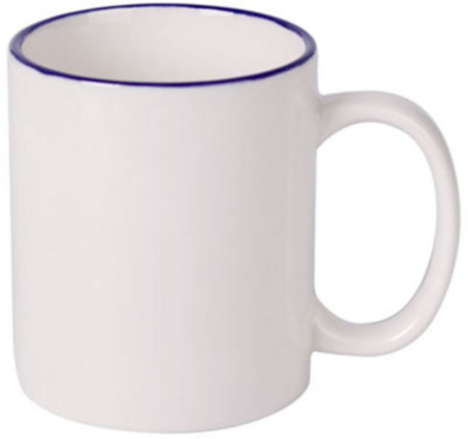 시라쿠스 뉴욕 일자 머그 300ml, 블루, 1개