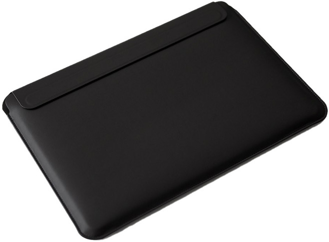 이킵먼트 레더프로 3세대 맥북 가죽 파우치, Black, 1개