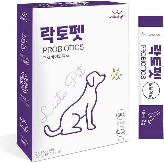 락토펫 강아지 영양제 스틱형, 20g, 장건강/유산균, 1개