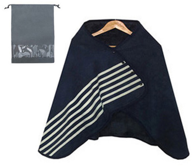 극세사 망토 똑딱이 무릎담요 + 파우치