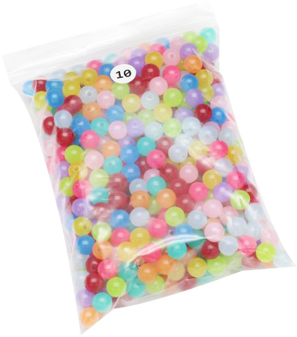 파티드레싱 구슬 10mm 430p, 반투명컬러믹스, 1개