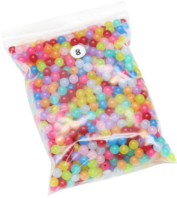 파티드레싱 비즈 구슬 8mm 930p, 반투명 컬러믹스, 1개