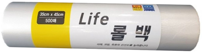 Life 위생롤백 대 35cm x 45cm, 대(L), 500개입, 1개