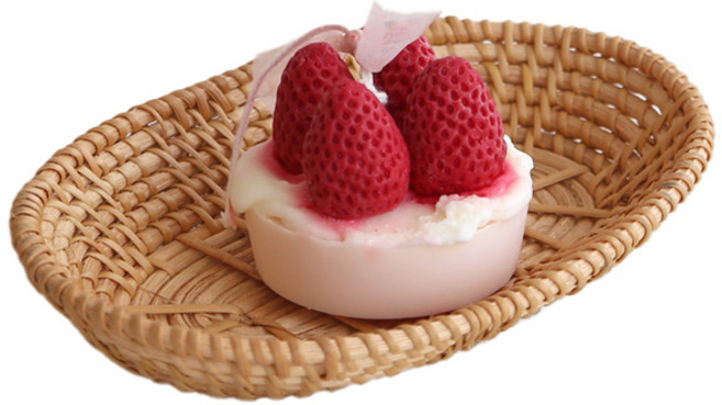 내일의공간 등나무 라탄 바구니 타원형 중형, 1개