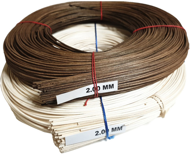 Iwanty 藤條材料 藤編工藝材料 2mm 235g~250g + 藤芯 2mm 485g~500g 套組, 棕色(藤), 1個