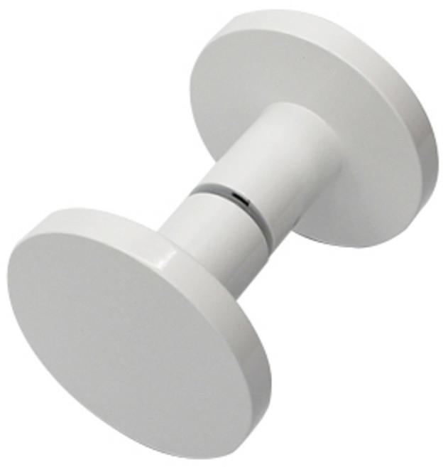 남선하드웨어 1구 원홀 원반 강화 도어 손잡이 백색 75mm, 1개