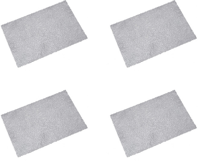 와이어 사각 식탁 매트 4p, 실버, 30 x 45 cm, 4개