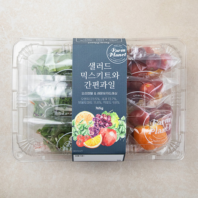 팜플래닛 샐러드 믹스키트와 간편과일, 765g, 1개