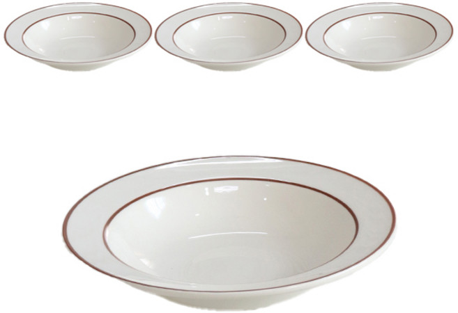 시라쿠스 라인 파스타 덮밥볼, 브라운, 4개