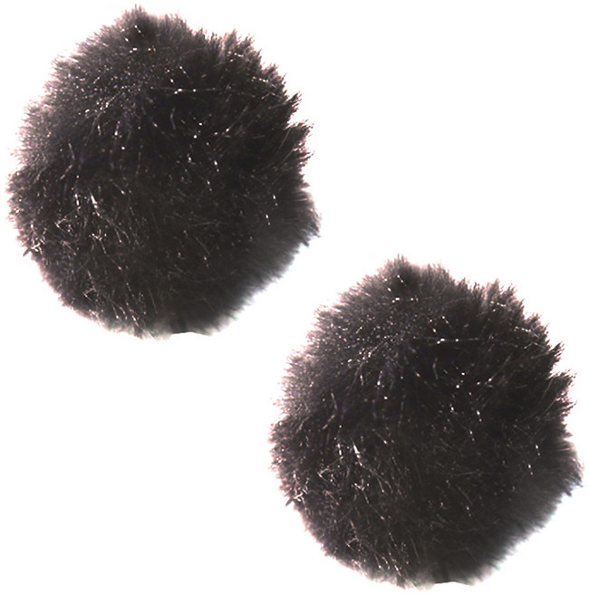 발상 라발리에 핀마이크용 퍼 윈드스크린 2p, BA-09, 블랙, 1세트