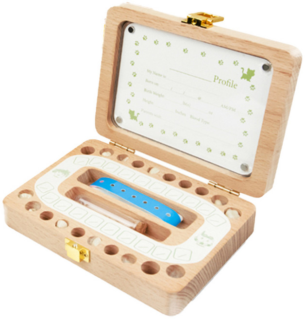 원목 유치보관함 + 투명 테이프 세트, 혼합색상