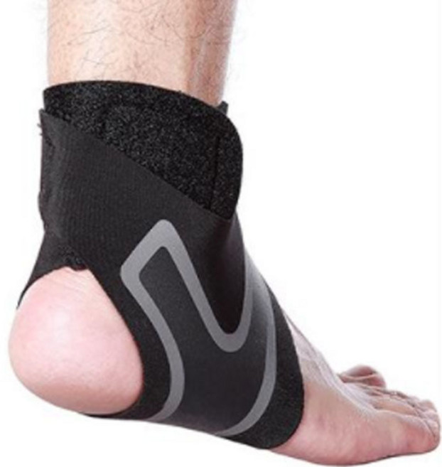 초슬림 SBR 발목 보호대 오른발용, 1개, 블랙
