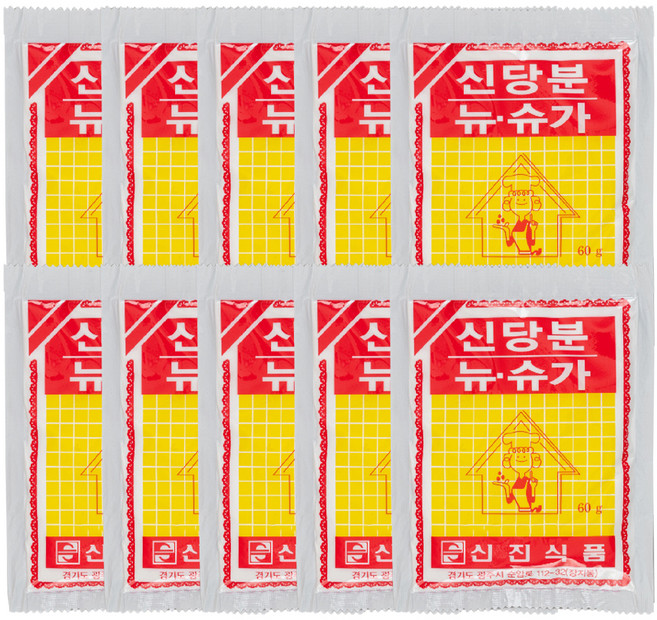 한지붕 신진식품 신당분 뉴슈가, 60g, 10개