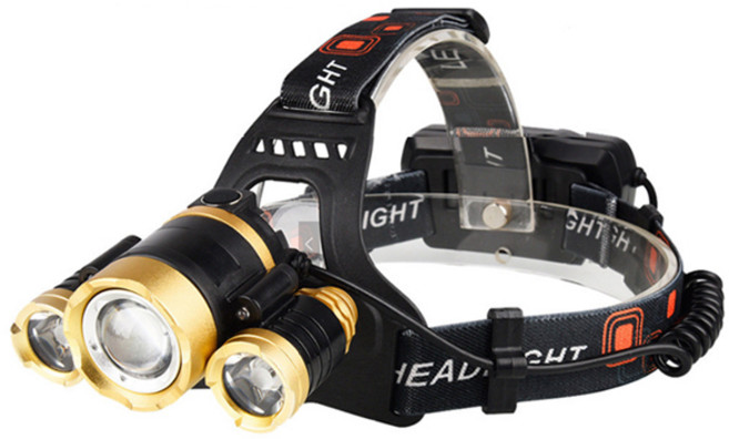 E.T.SHOP 3구 LED 센서감지 헤드랜턴, 혼합색상, 1개