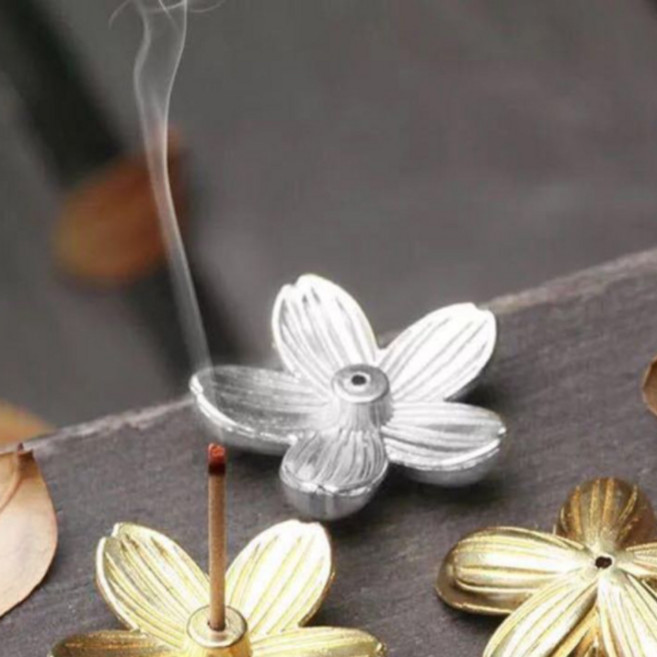 인센스 스틱 향 받침대, 실버플라워