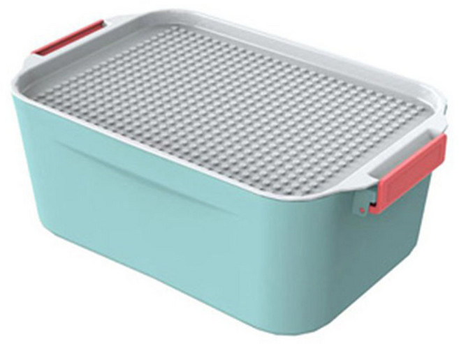 레고 토이박스 정리함, 혼합색상, 19 x 29 x 11.5 cm, 1개