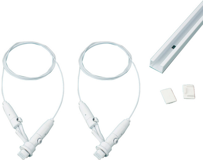천장 간편레일 세트 1m, 화이트, 1세트