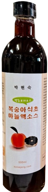 장원바이오텍 박현숙 만능요리소스 복숭아식초 마늘액소스, 500ml, 1개