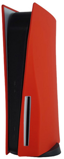 PS5 본체 디스크 에디션용 실리콘 커버, 레드, 1개