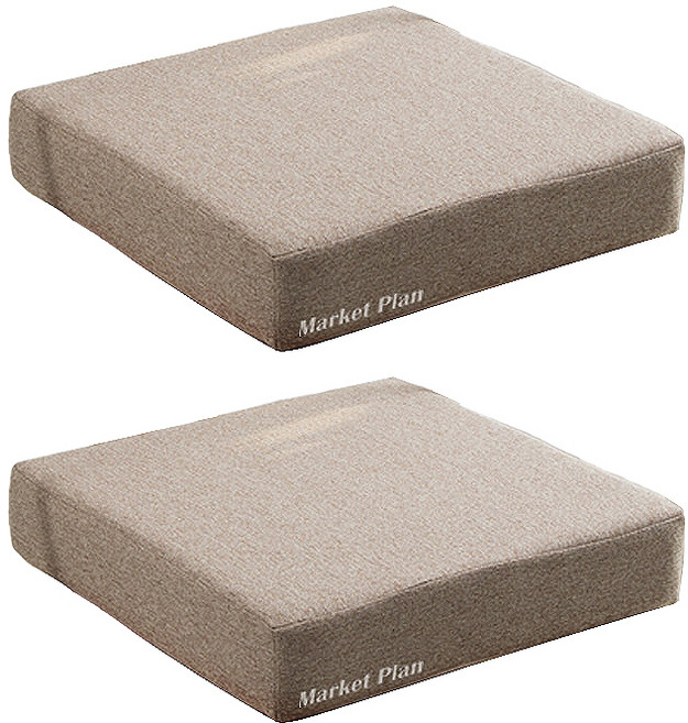 마켓플랜 고밀도 스펀지 방석 사각 2p