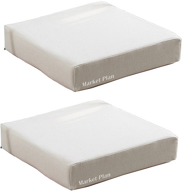 마켓플랜 고밀도 스펀지 방석 사각 2p