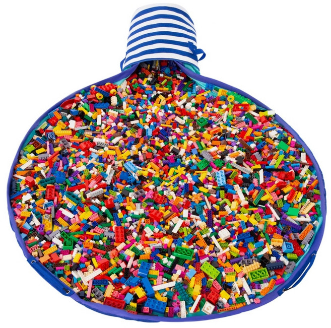 시벅스 지퍼형 레고 정리함 1.5m, Cobaltblue, 1개