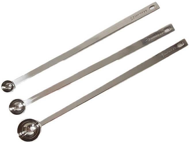 호레카 스텐 롱 계량스푼 2.5ml + 5ml + 15ml 세트, 1세트