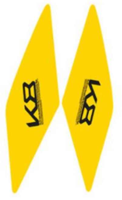 달구름 차량용 헤드라이트 데칼 스티커 K8 로고 엘로우 좌 + 우 세트, 리플렉터