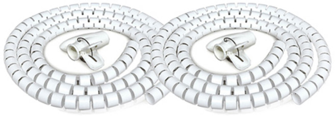생활살림 스네이크 전선 케이블 커버, 1세트, 화이트