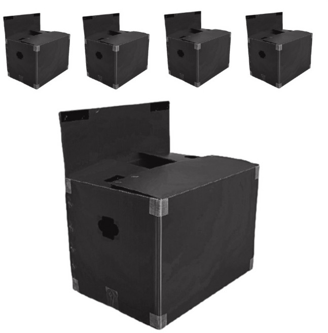 이사박스 밸크로 5호, 블랙, 5개