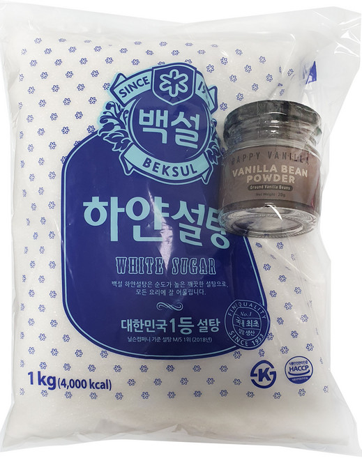 해피바닐라 설탕 1kg + 바닐라빈 파우더 20g 세트, 1세트