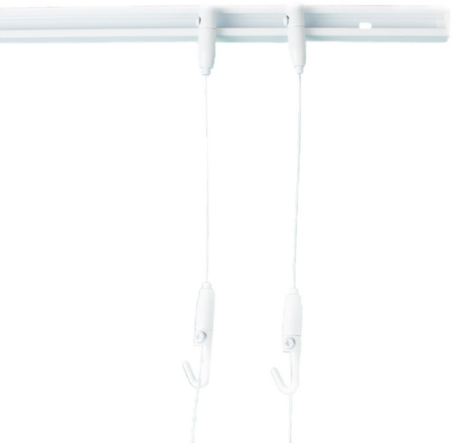 벽면 간편레일 1m 세트, 화이트, 1세트