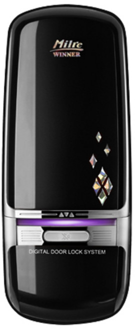 밀레시스텍 위너 블랙 도어락 MI-350K + 건전지 4p, 고객직접설치