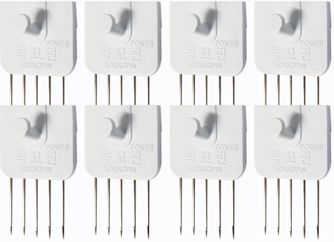 꼭꼬핀 파워 일자형, 화이트, 8개