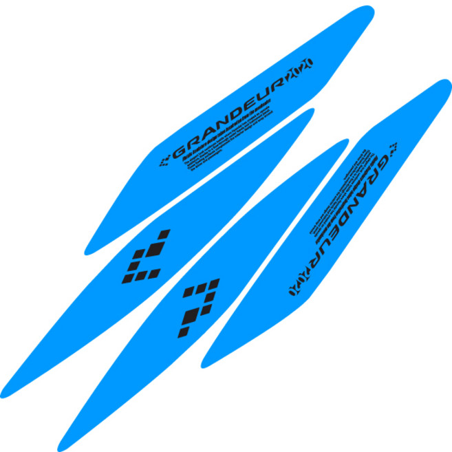 달구름 더뉴그랜저 헤드라이트 리플렉터 스티커 로고글자 있는 타입, 블루, 1개