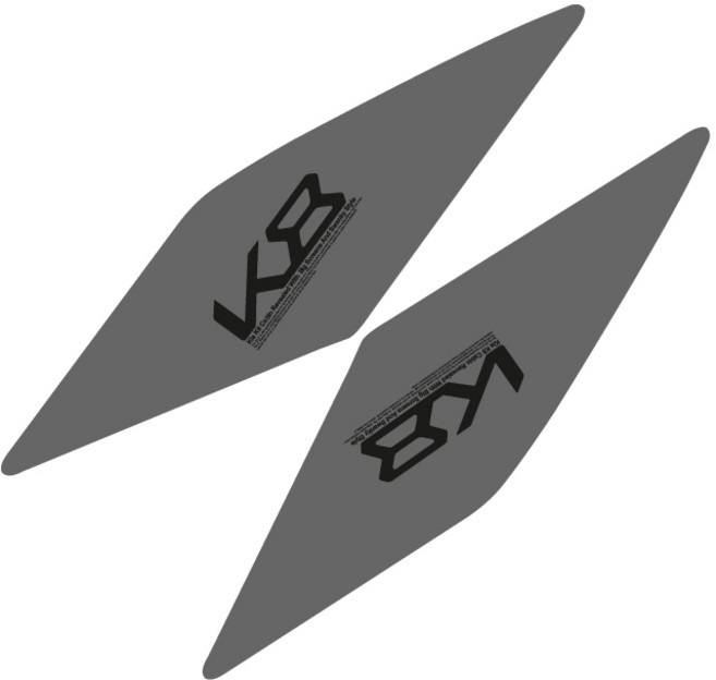 달구름 차량용 헤드라이트 데칼 스티커 K8 로고 블랙 좌 + 우 세트, 리플렉터