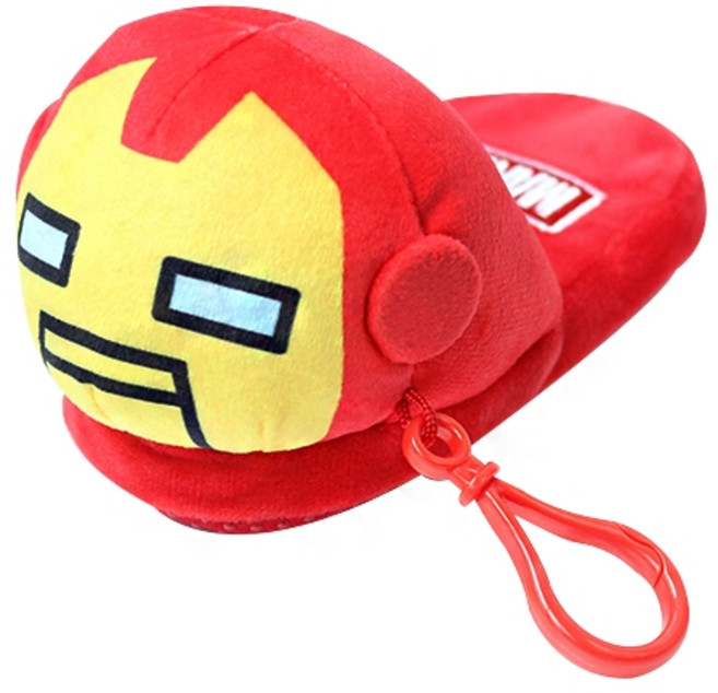 아이언맨 슬리퍼 가방고리 13cm, 레드 + 옐로우 + 블랙, 9cm, 1개