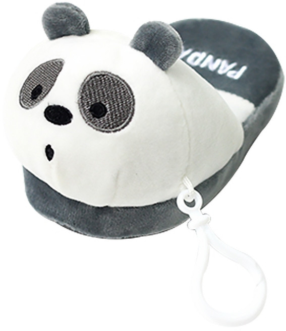 위베어베어스 판다 슬리퍼 가방고리 13cm, 화이트 + 그레이 + 블랙, 9cm, 1개