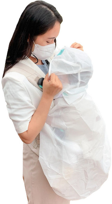 쉐리네뜨 세이프가드 유모차 호환 모기장커버 아기띠, 화이트