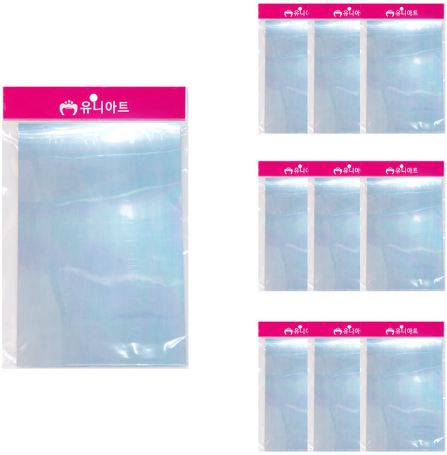 유니아트 안전거울지 비접착 A4, 은색, 10개