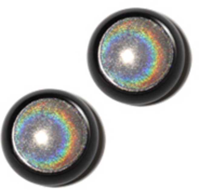 홀로그램 멀티 실버 미러 파우더 + 팁 세트, 2세트, B타입